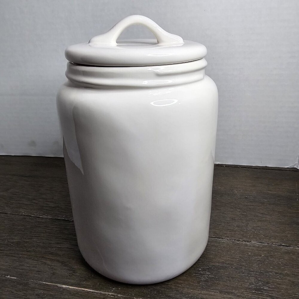 NWT Rae Dunn Artisan Yum Large Canister 2021 Magenta Farmhouse Basics - Picture 4 of 12